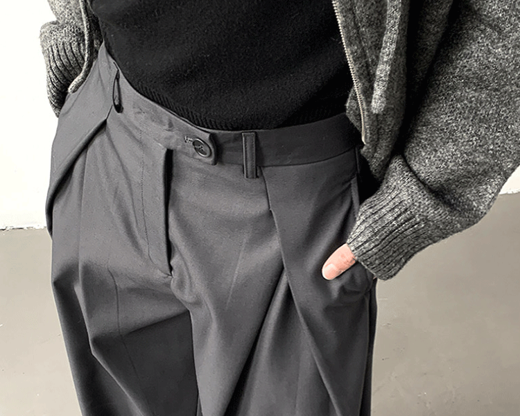 Loose A-Line Wide Leg Casual Trousers Design Sense Oversize Pleated Floor-Length West Pants Personality Men Women