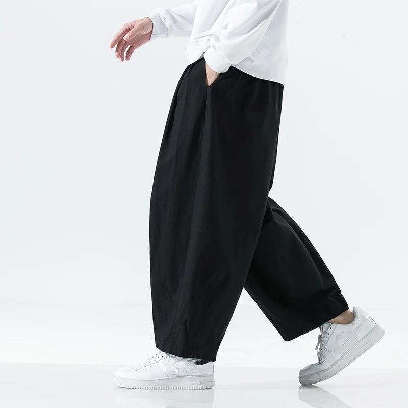 Wide Leg Pants Men 2025 Spring Autumn Male Trousers Loose Casual Baggy Jogging Sweatpants Male Vintage Cargo Pants Oversized 5XL