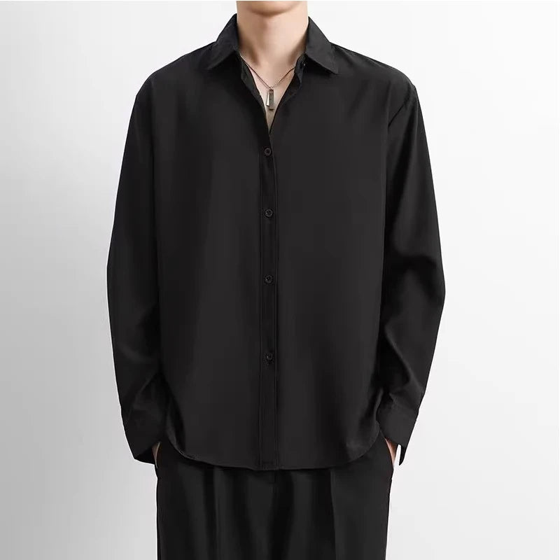 Loose A-Line Wide Leg Casual Trousers Design Sense Oversize Pleated Floor-Length West Pants Personality Men Women