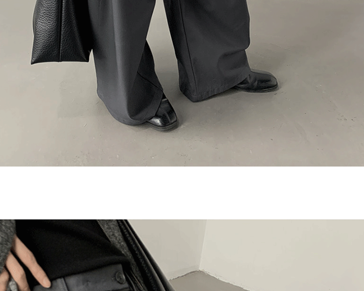 Loose A-Line Wide Leg Casual Trousers Design Sense Oversize Pleated Floor-Length West Pants Personality Men Women