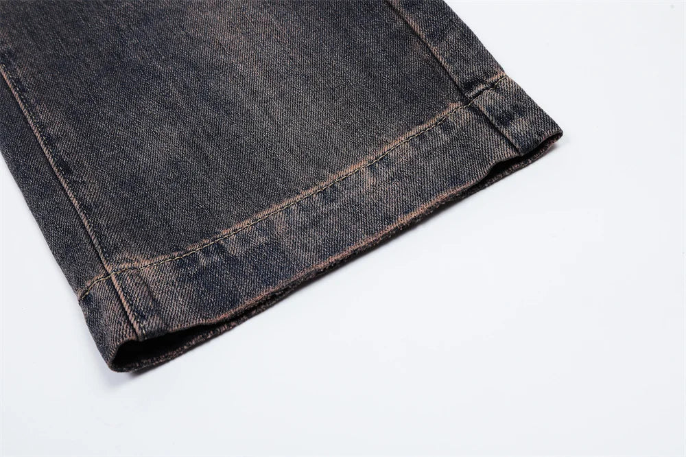 Casual Trousers Wide Leg Pants Mens Streetwear Loose Straight-leg Pants High Street Denim Pants Men