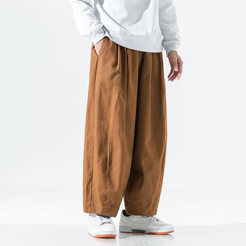 Wide Leg Pants Men 2025 Spring Autumn Male Trousers Loose Casual Baggy Jogging Sweatpants Male Vintage Cargo Pants Oversized 5XL