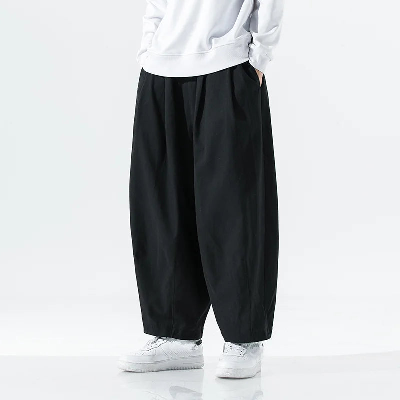 Wide Leg Pants Men 2025 Spring Autumn Male Trousers Loose Casual Baggy Jogging Sweatpants Male Vintage Cargo Pants Oversized 5XL