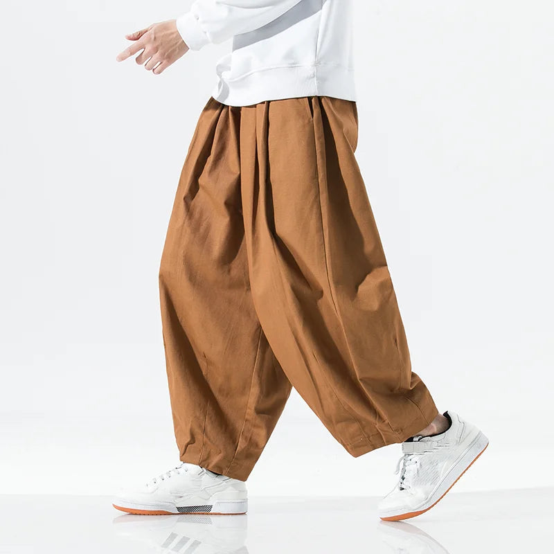 Wide Leg Pants Men 2025 Spring Autumn Male Trousers Loose Casual Baggy Jogging Sweatpants Male Vintage Cargo Pants Oversized 5XL