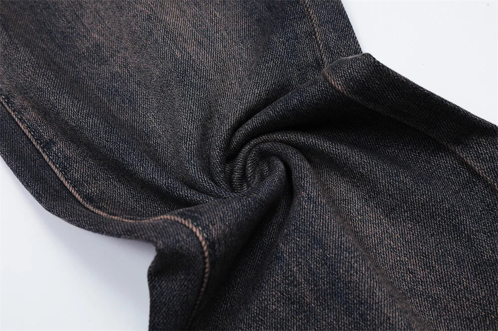 Casual Trousers Wide Leg Pants Mens Streetwear Loose Straight-leg Pants High Street Denim Pants Men